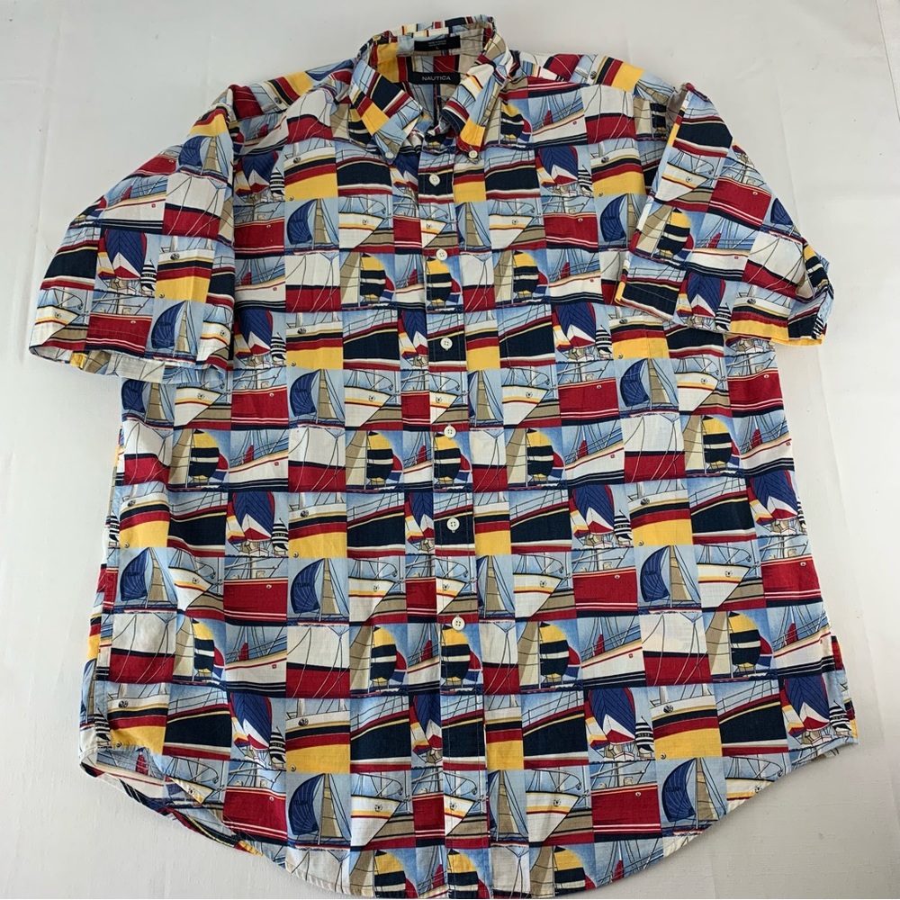 MENS NÁUTICA SHORT SLEEVE BUTTON DOWN